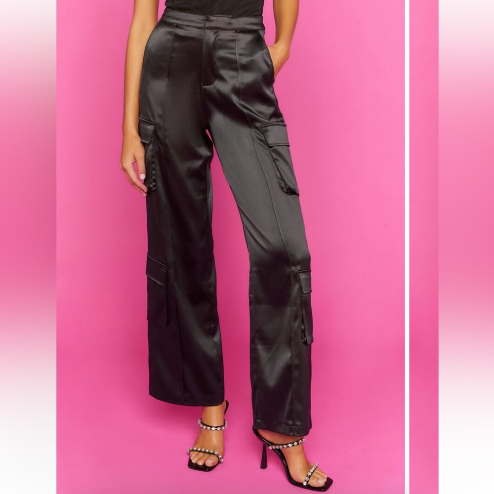 forever 21 satin cargo pants
